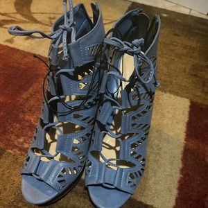 Doll house 5 inch wedge heels lace front